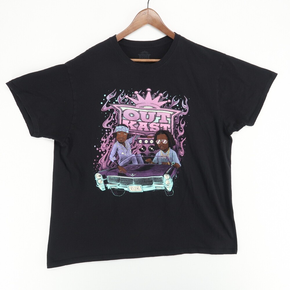 Outkast Band T Shirt Adult‎ 2XL Black Short Sleeve Atliens